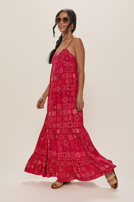 Meghan Bandana Print Maxi Dress