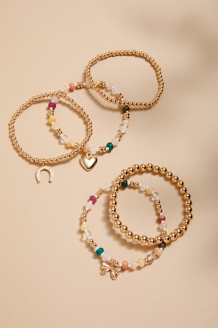 Sonia Beaded Charm Bracelet Set