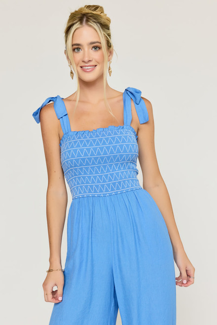 Lora Smocked Jumpsuit