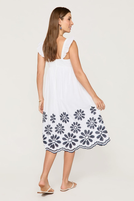 Alison Floral Eyelet Midi Dress