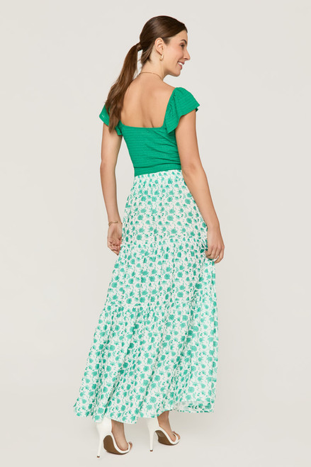 Kai Floral Tiered Maxi Skirt