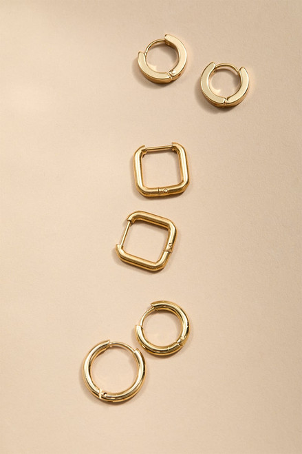 Rosa Stainless Steel Mini Hoop Earring Set
