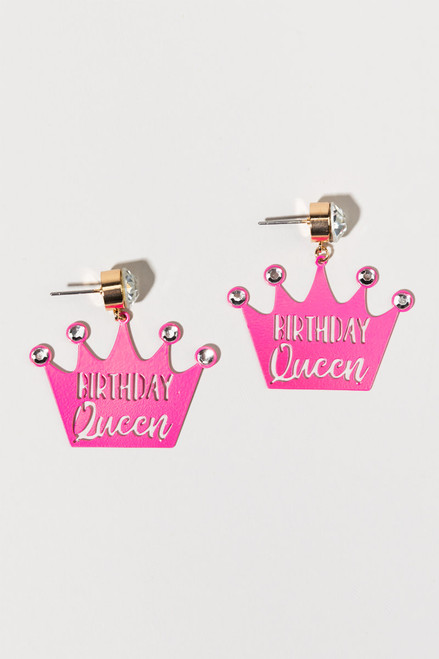 Birthday Queen Crown Earrings