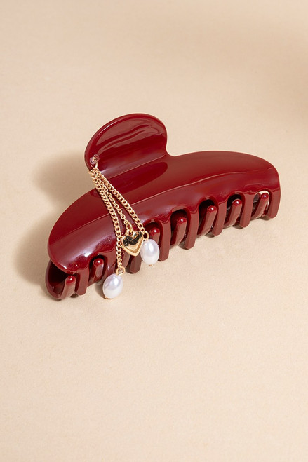 Molly Heart Charm Hair Claw