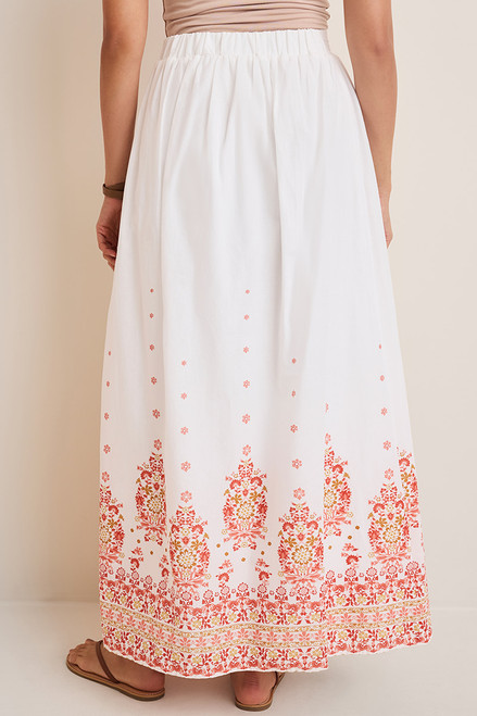 Amelia Border Print Maxi Skirt