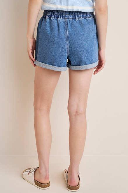 Holly Drawstring Denim Shorts