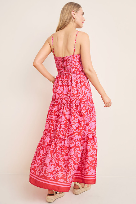 Maisie Tie Front Tiered Maxi Dress