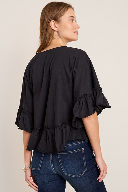 Elaine Ruffle Dolman Tee