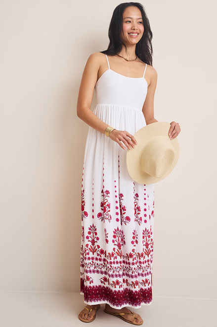 Iris Floral Border Maxi Dress