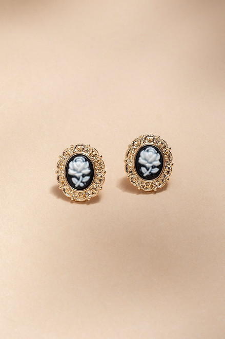 Claudia Rose Cameo Stud Earrings