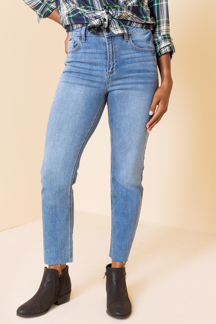 Moe Vintage Fray Straight Jeans