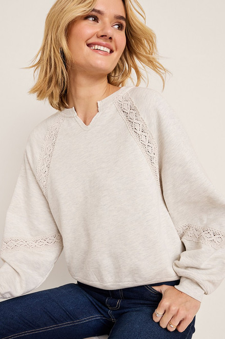 Mia Crochet Detail Sweatshirt