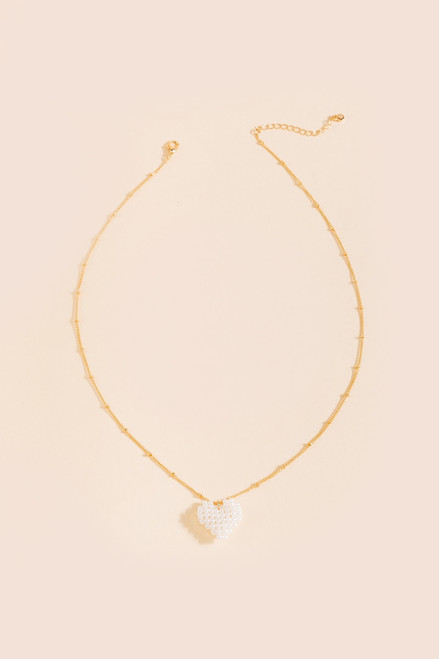 Kennedy Woven Beaded Pearl Necklace