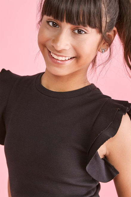 Hello Franki Tiered Flounce Sleeve Top for girls