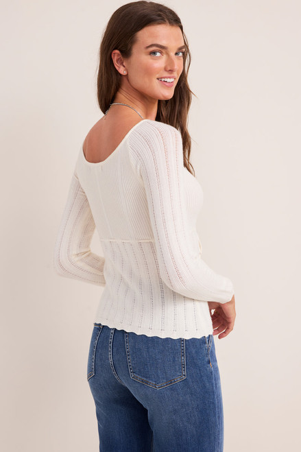 Jodie Rib Knit Tie Front Top