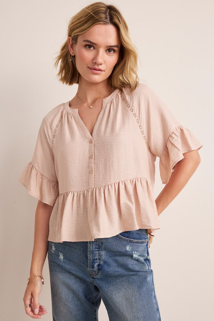 Teresa Peplum Ruffle Blouse