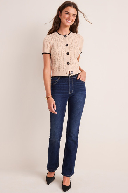 Susana Short Sleeve Button Down Cardigan
