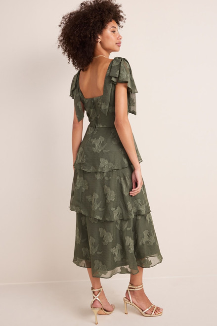 Vickie Floral Tiered Midi Dress