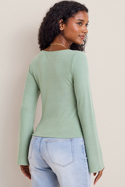 Sabrina Rib Knit Long Sleeve Top