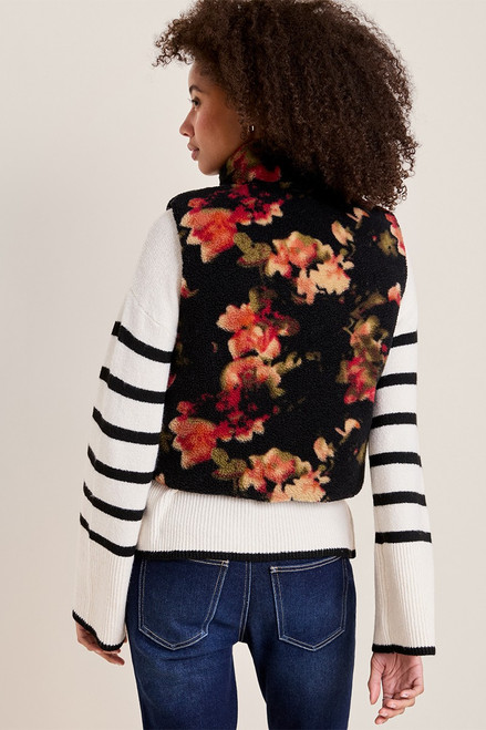 Beth Reversible Floral Fleece Vest