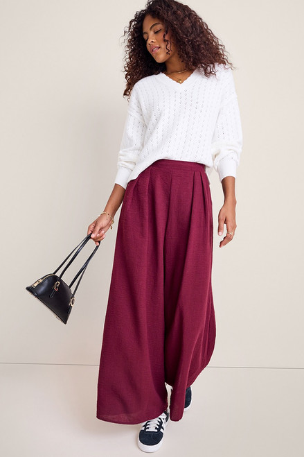Maya Wide Leg Pull-On Pants