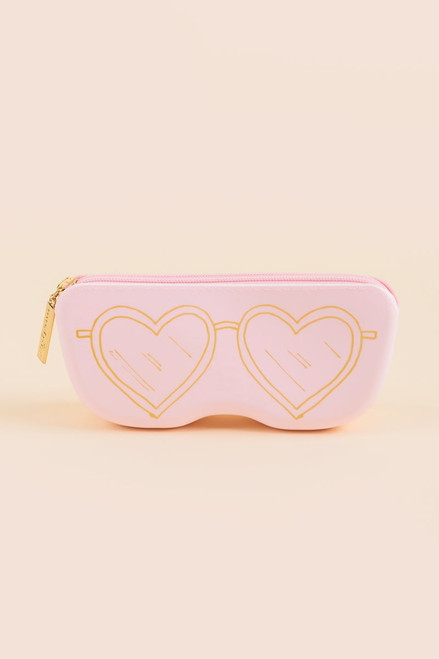 Justice Heart Silicone Sunglasses Case