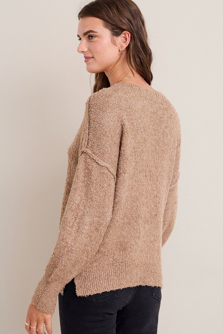 Sabrina Shimmer V Neck Sweater