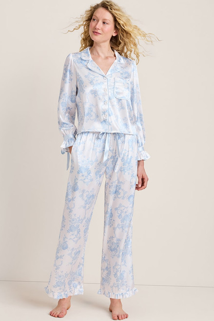 Connie Floral Satin Pajama Set