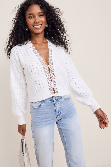Anne Lace Trim Cardigan