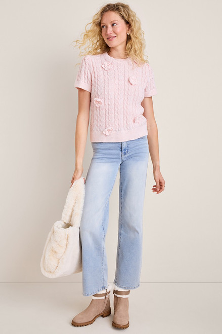 Terry Floral Sweater Tee