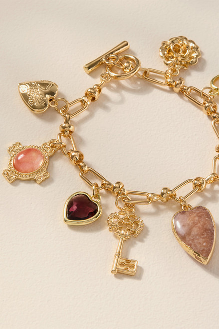 Sophia Charm Chain Link Bracelet