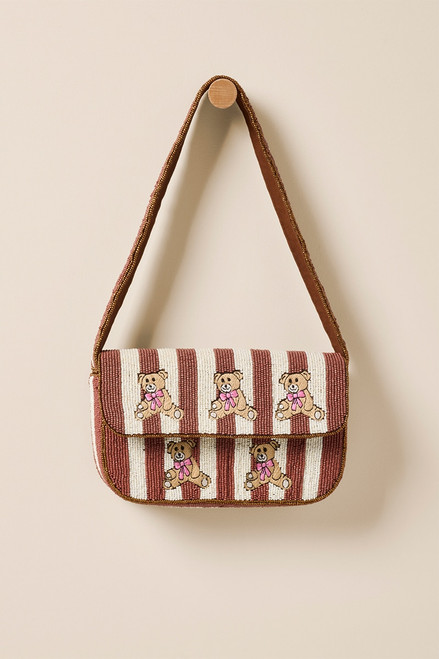 Nora Bear Beaded Clutch