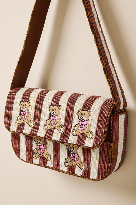 Nora Bear Beaded Clutch