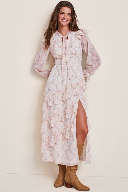 Maddie Ruffle Floral Maxi Dress