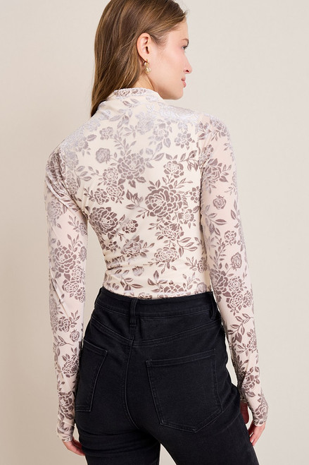 Taylor Floral Burnout Velvet Bodysuit