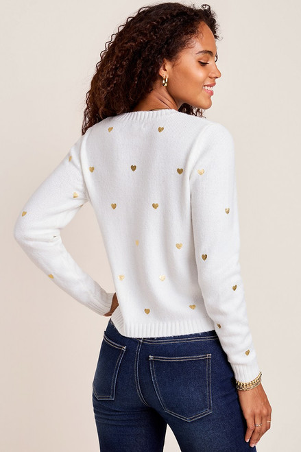 Samantha Heart Print Sweater