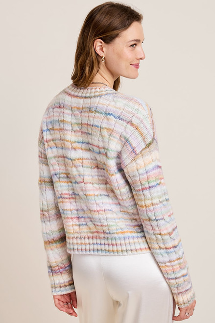 Julia Striped Cable Knit Sweater