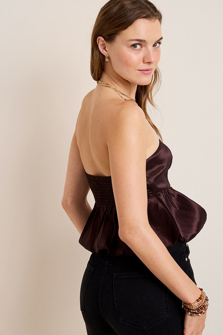 Jen Strapless Bubble Hem Top