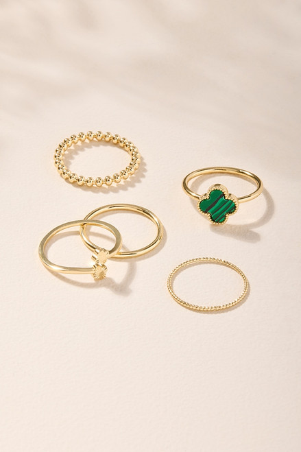 Carolina Mixed Clover Ring Set