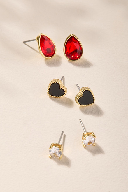 Diana Gems Stud Earrings Set
