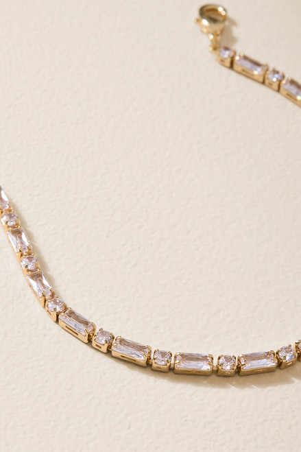 Nancy Gold Faceted Strand Bracelet