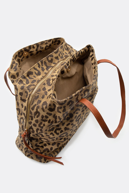 Kip Leopard Canvas Tote