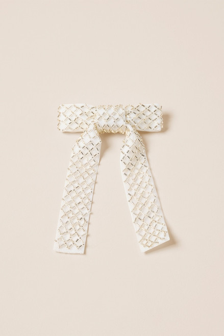 Amanda Bead Embellished Bow Barrette