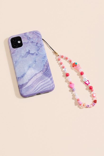 Cecily Strawberry Butterfly Phone Charm