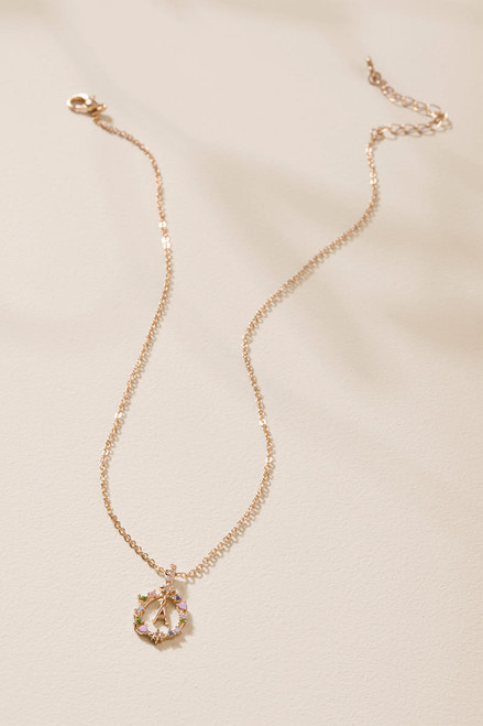 Framed Initial Carded Pendant Necklace