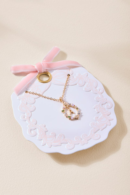 Framed Initial Carded Pendant Necklace