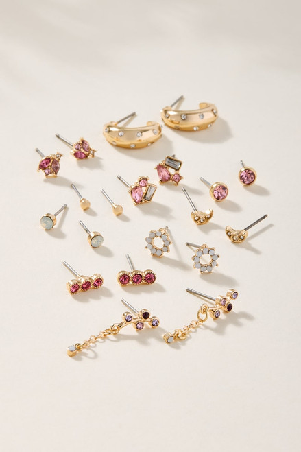 Holly Mixed Style Glass Earring Set