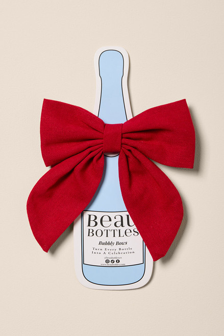 Beau Bottles Red Linen Bottle Box