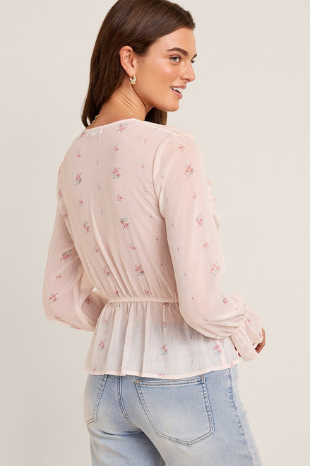 Greta Ruffled Floral Blouse