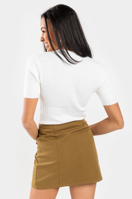 Cathie Ribbed Sweater Tee
